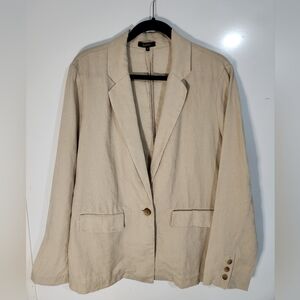 Quince European Linen Womens Blazer, Size Medium